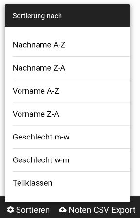 Schüler sortieren