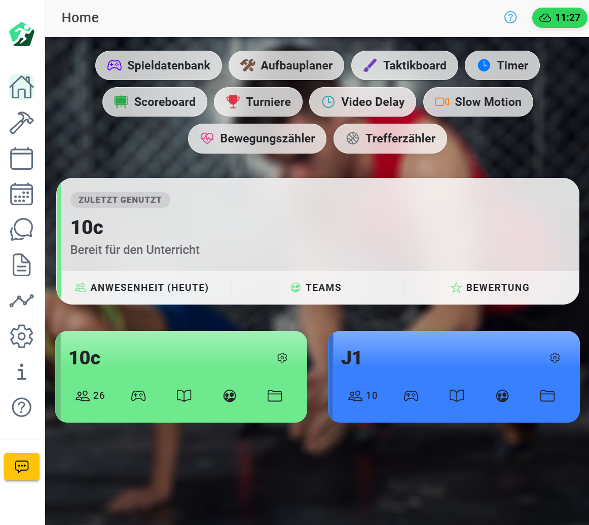SportZens App Interface - Digitale Notenliste und Kursverwaltung für Sportlehrer